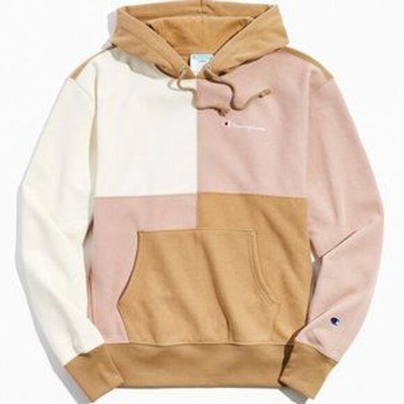 Champion x Urban Outfitters Colorblock Hoodie Mens Size Medium Long Sleeve - Picture 3 of 12